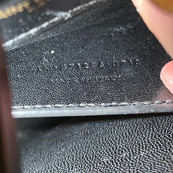 YSL Saint Laurent Black Suede Kate Bag w/ Glitter Heart Fireworks Print - Picture 10 of 12